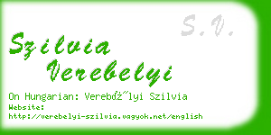 szilvia verebelyi business card